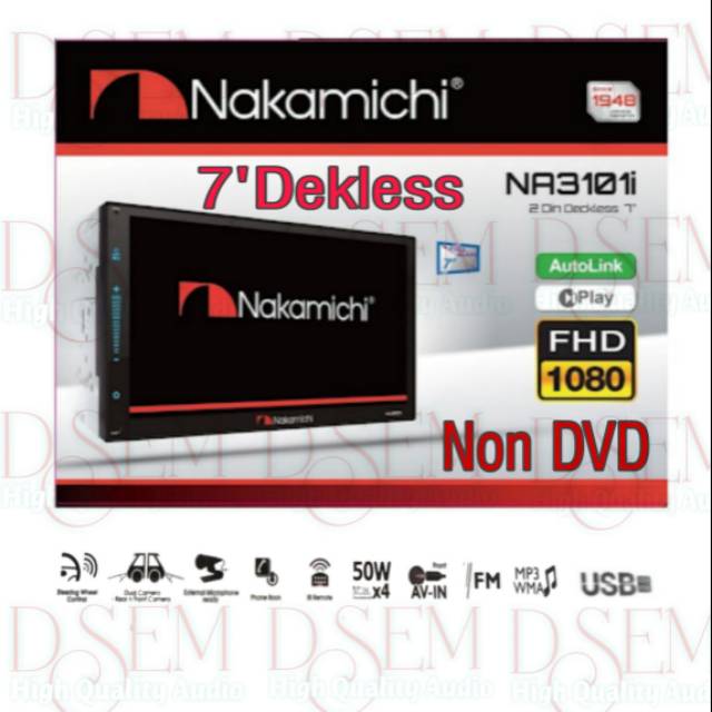Nakamichi NA-3101i Dekless Double Din Head Unit