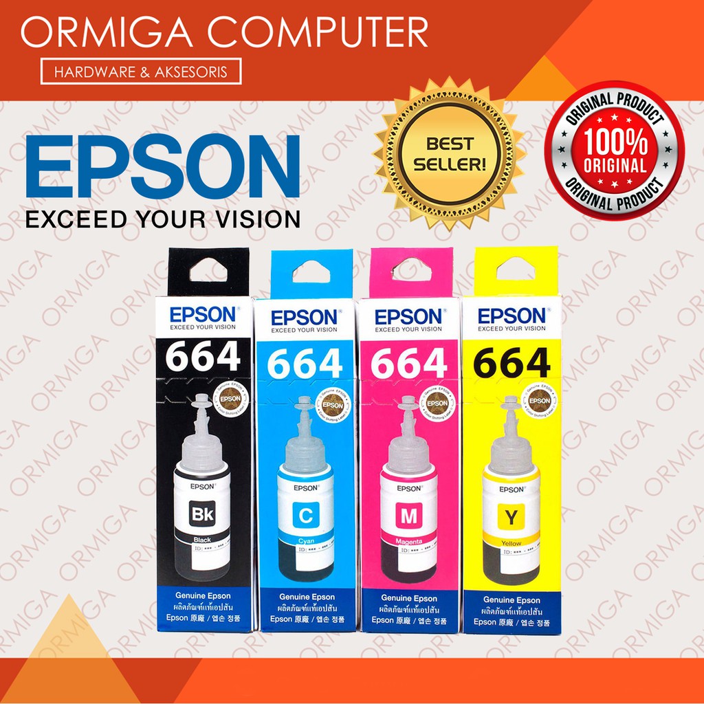 Jual Paket Tinta Epson 664 L100 L110 L120 L300 L310 Yellow 70ml Original Shopee Indonesia 6420