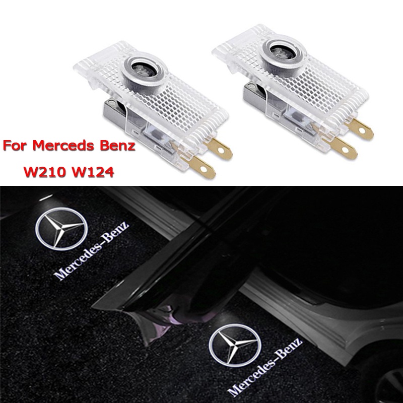 2pcs Lampu Led Proyektor Laser Logo Untuk Pintu Mobil Mercedes Benz Vito E W210 W124