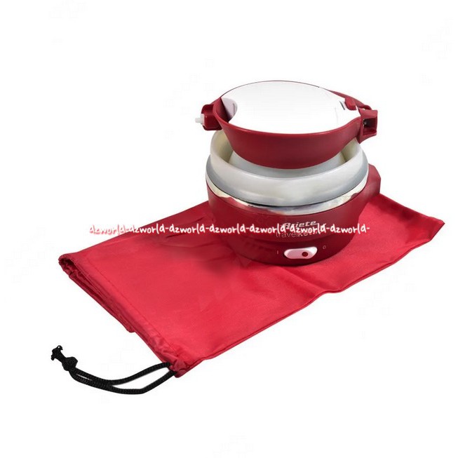 Ariete Travel Kettle Red 800ml Teko Listrik Travelling Bisa Dilipat Foadable Merah Masak Air