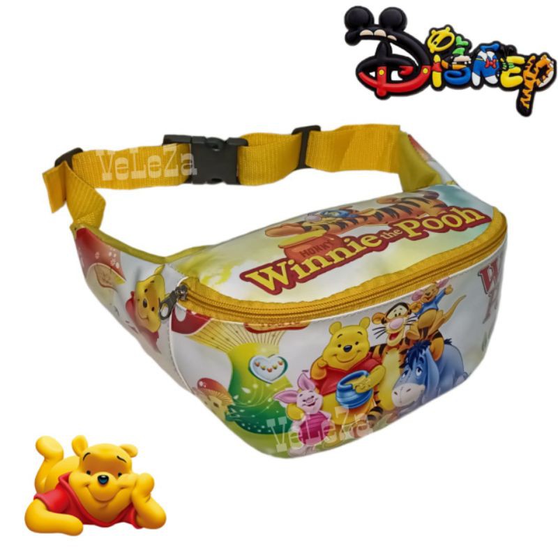 TAS BAHU ANAK TAS SELEMPANG KIDS TAS ANAK KARAKTER WINNIE THE POOH WAIST BAG ANAK