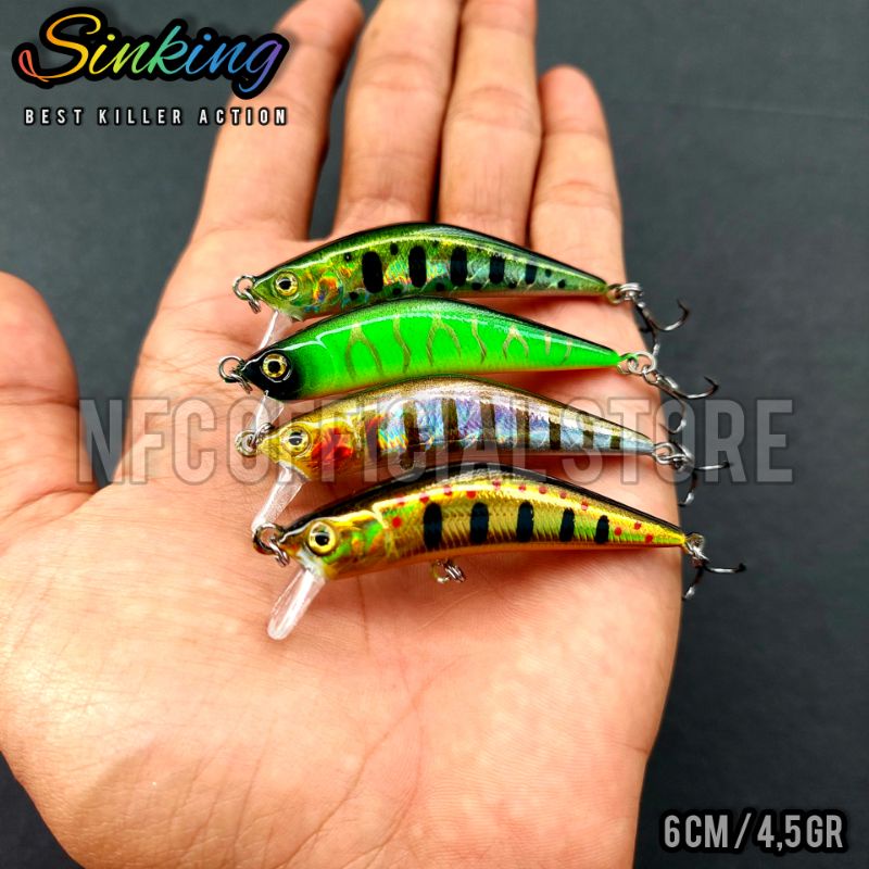 Lure minnow sinking 6 cm 4,5 gram BEST KILLER ACTION