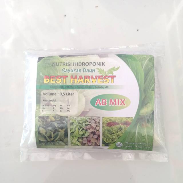 Jual AB MIX BEST HARVEST Nutrisi Hidroponik Sayuran Daun Indonesia ...