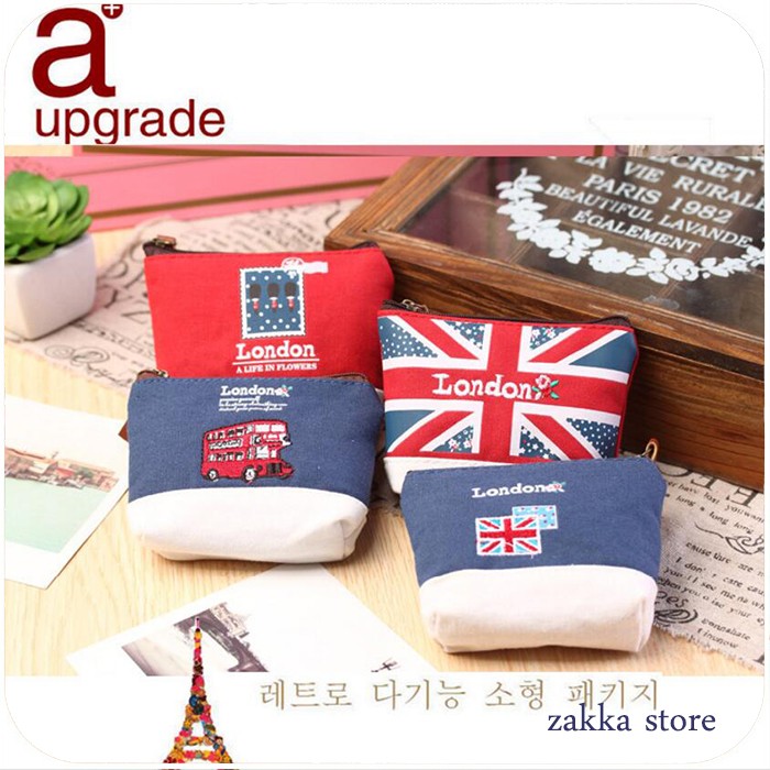 Tas Coin Bag Tas Zakka England Style Dompet Mini Bag