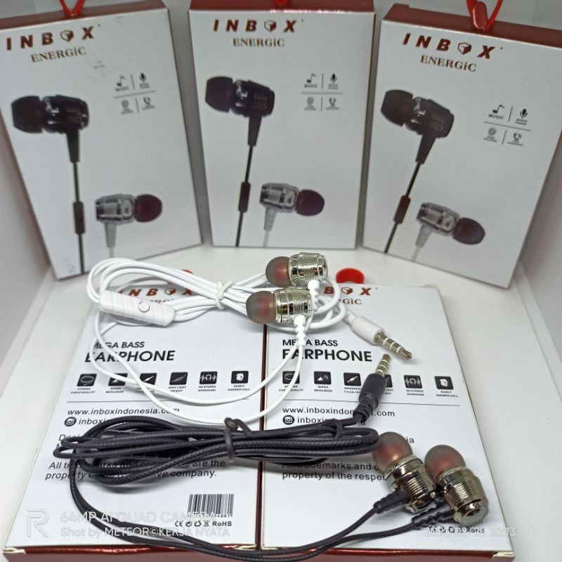 Headset Handsfree Earphone Mega Bass By INBOX ENERGIC