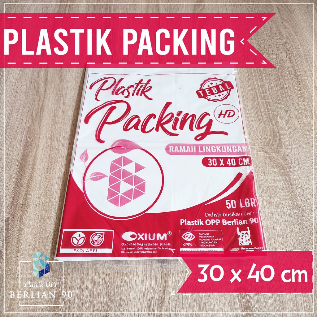 ( PACK ) Plastik Packing Olshop 30x40 cm Putih / Plastik HD Tanpa Plong Termurah isi 50 Lembar