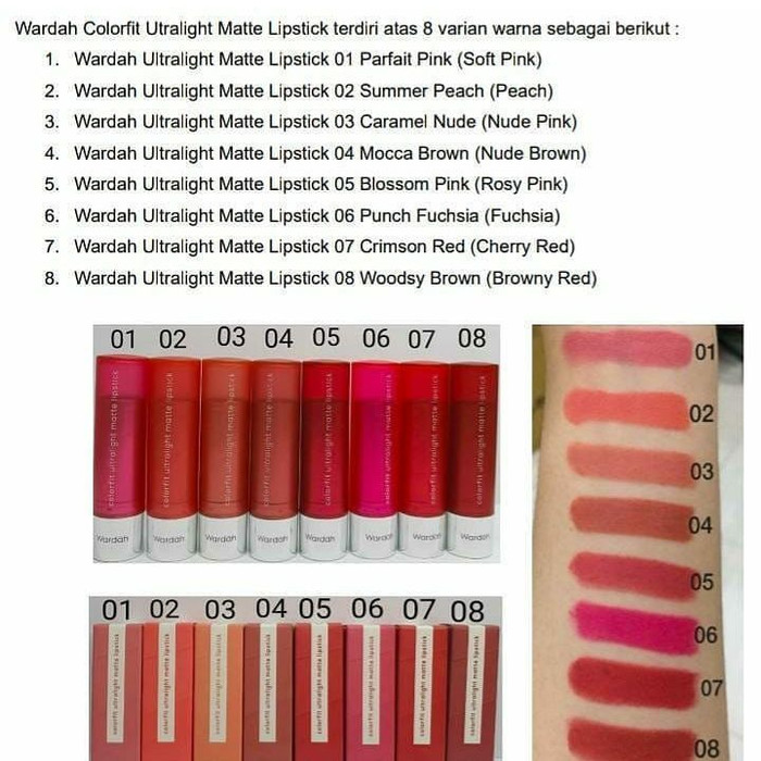 Wardah colorfit ultralight matte lipstik