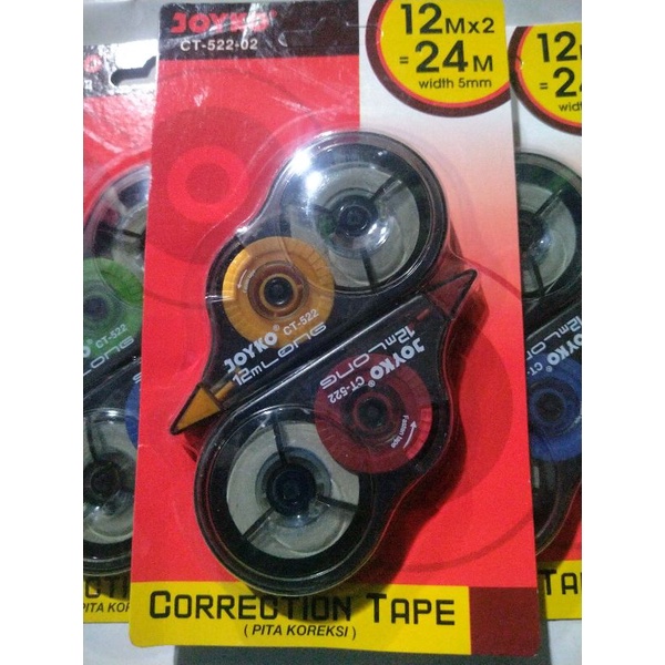 

Correction Tape | Pita Koreksi Joyko CT- 522-02 1 Set isi 2 Pcs