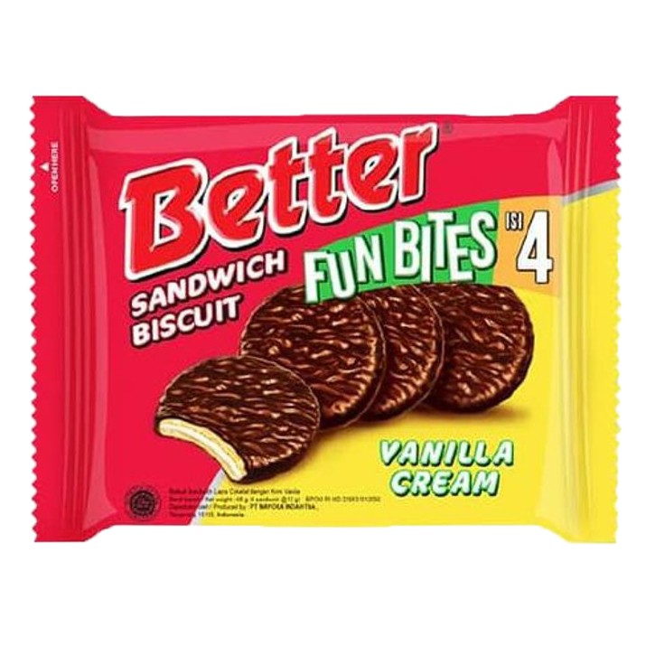 

BaruMart Better Biskuit Sandwich Vanilla Cream 12 x 48gr