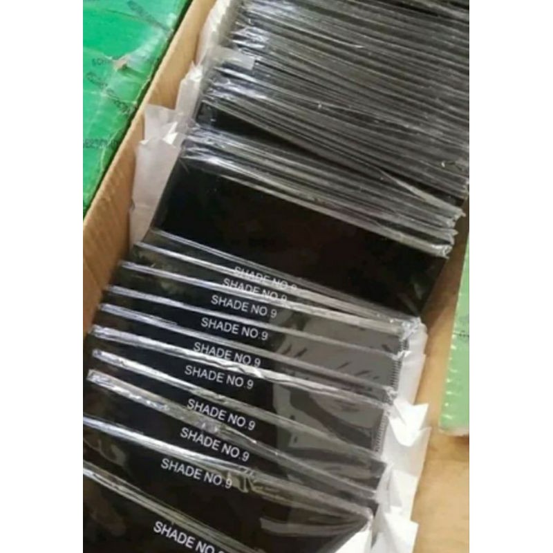 Kaca Las warna hitam welding glass black colour shade no. 9