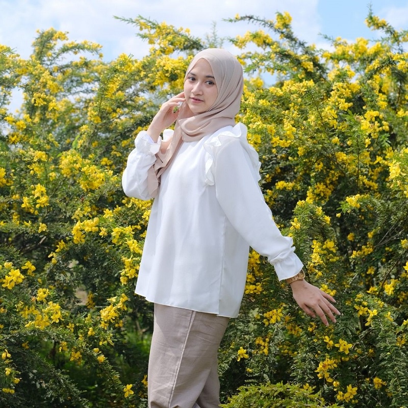 Husna Blouse - Ukuran S M L XL XXL 3XL - Atasan Wanita Jumbo Atasan Big Size - Blouse Jumbo