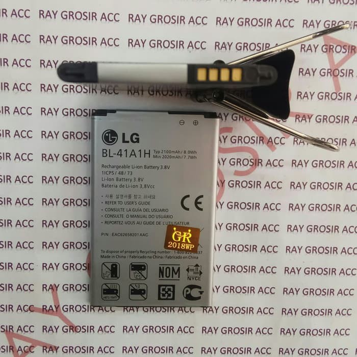 Baterai Original LG BL-41A1H  BL - 41A1H  Optimus Tribute LS660 , K60 MS395