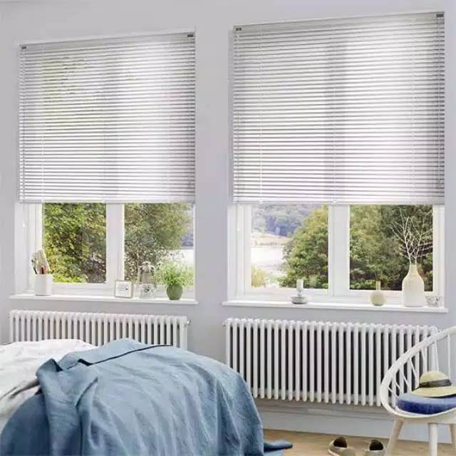 Tirai kirei jendela import bahan plastik viniyl pvc horizontal blinds untuk rumah dan kantor