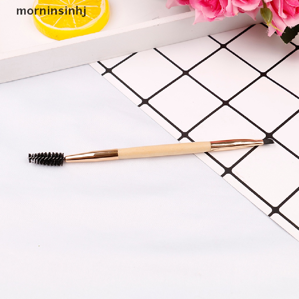 Mornin Pro Brush Gagang Bambu Untuk Alis + Eyebrow