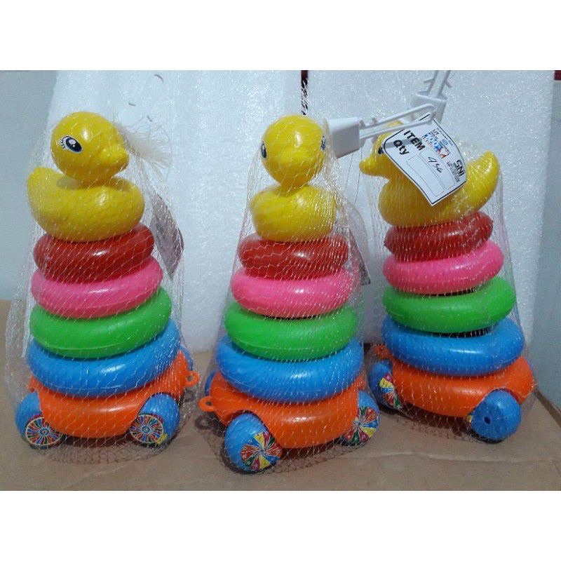 Mainan Anak Ring donat susun bebek/4 tingkat no 436-Mainan anak