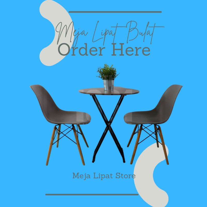 Meja Makan Cafe Restoran Lipat Bulat Meja Kopi Cafe Restoran