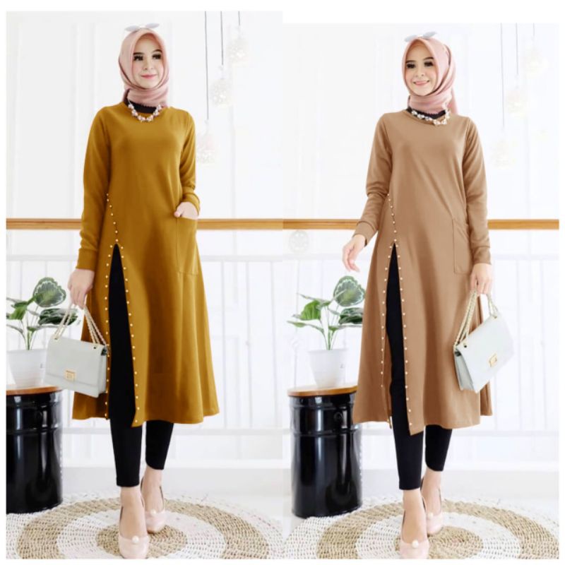 ARENDA Tunik / SALORA Tunik LD100  - Tunik Babyterry Import / Long Tunik Kaos / R.1 - 195-5333