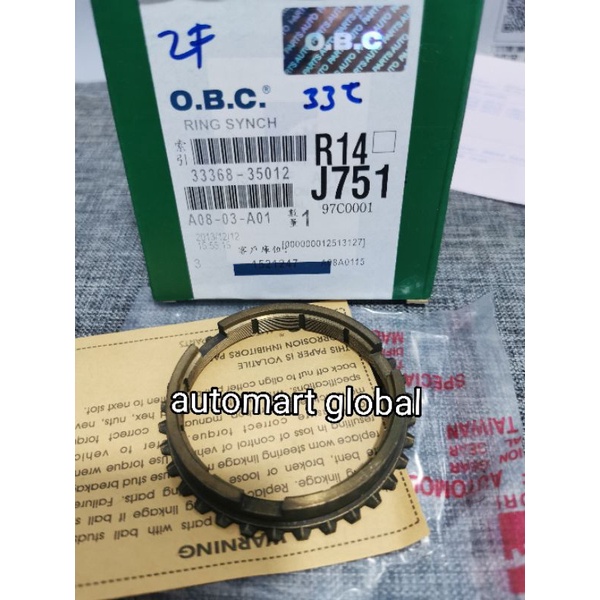 ring syncronis toyota hardtop 2f 33t 33368-35012