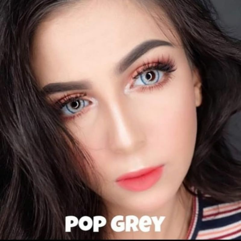 Softlens TOPGEL LUNA NATURAL POP GREY (Normal S/D -6.00) Warna Cantik Murah