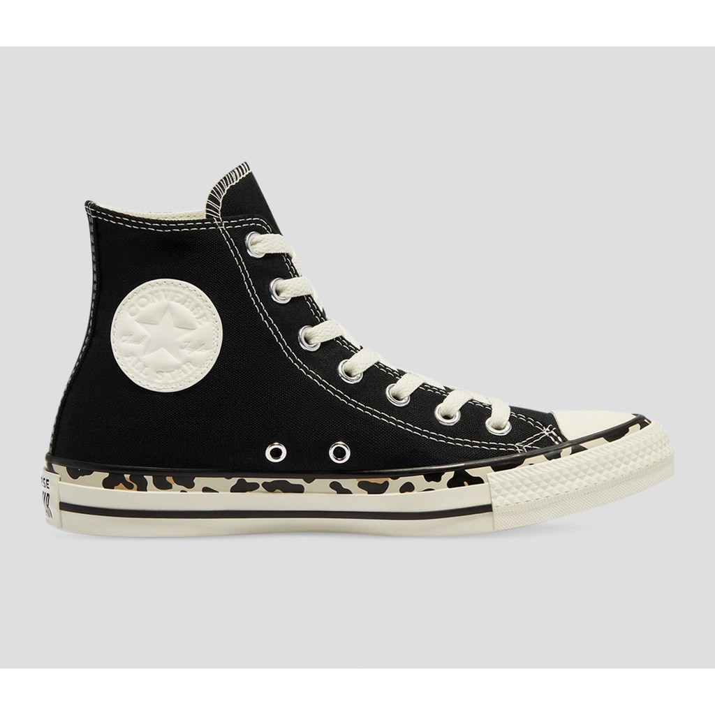 Converse CT AS Edged Leopard Print High Top Black - Black/Egret/Driftwood