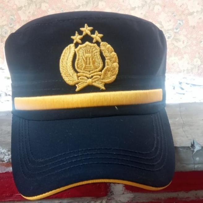 JNT COD]] Topi komando pama POLRI bordir timbul kwalitas premium PROMO Kode 731