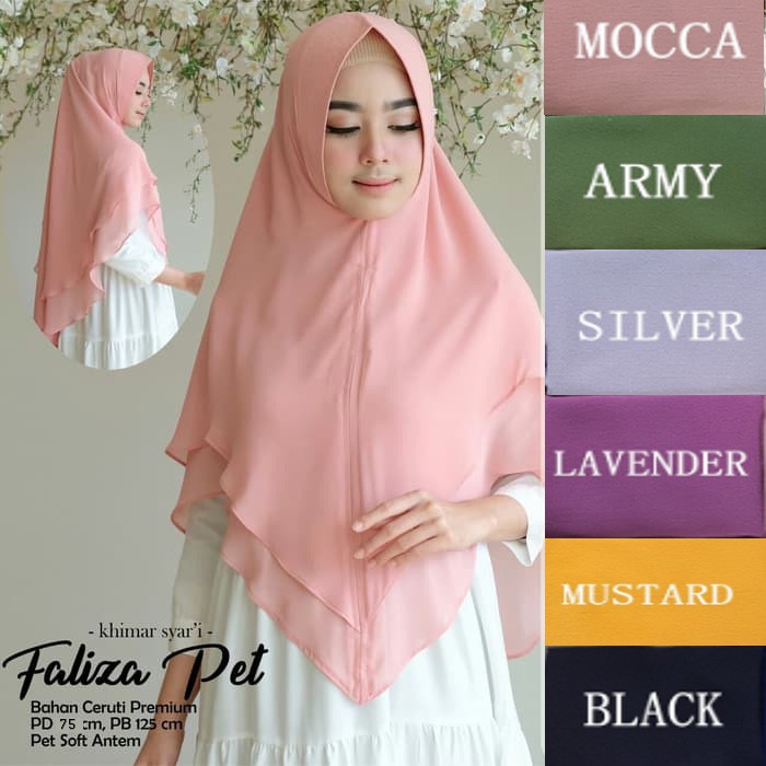 Hijab Khimar syar'i jumbo ceruty 2 layer / Khimar ceruty