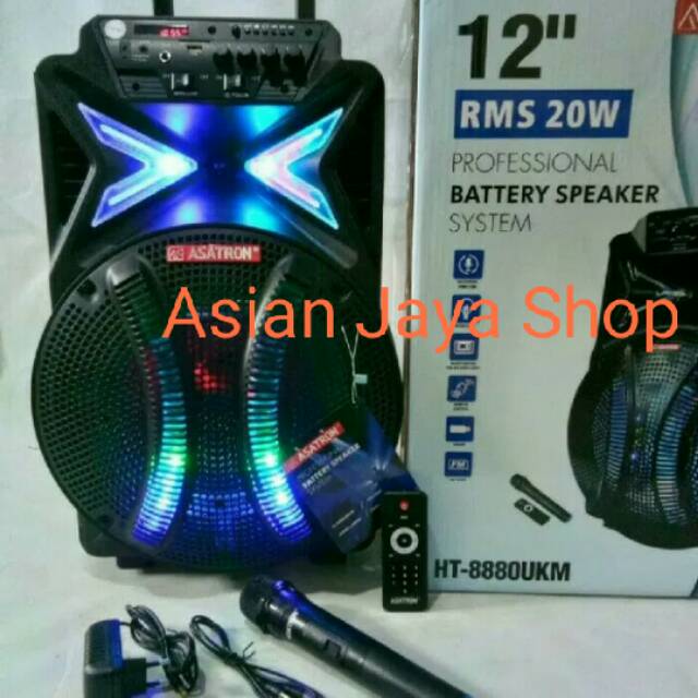 SPEAKER AKTIF WIRELESS KARAOKE PORTABLE ASATRON 8870 UKM