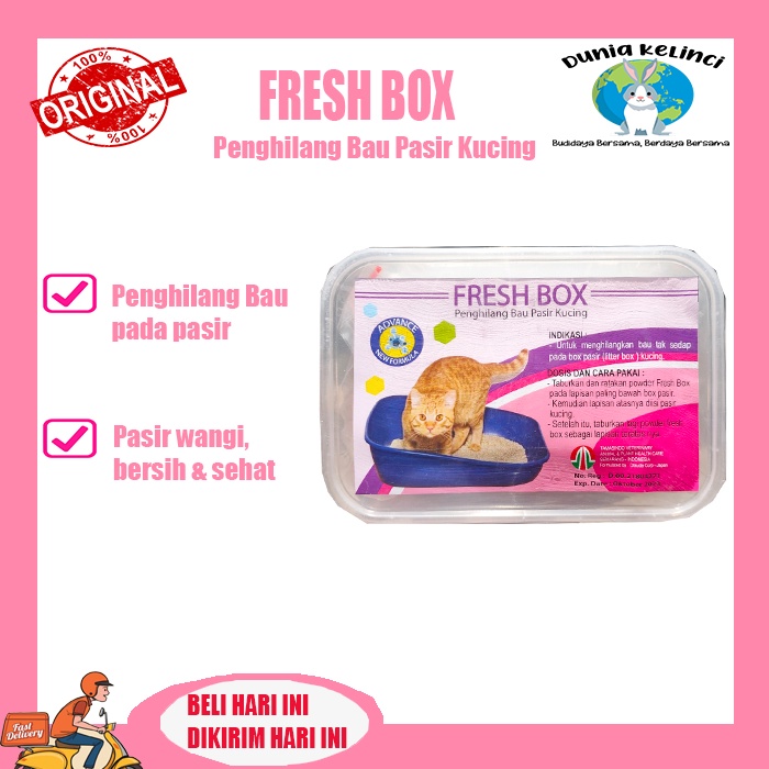 Penghilang Bau Pasir Kucing FRESH BOX  Bak CAT LITTER