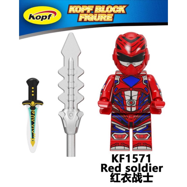 [BEST SELLER] lego power ranger KF1571 warrior in pink black white green soldier red yellow blue sup