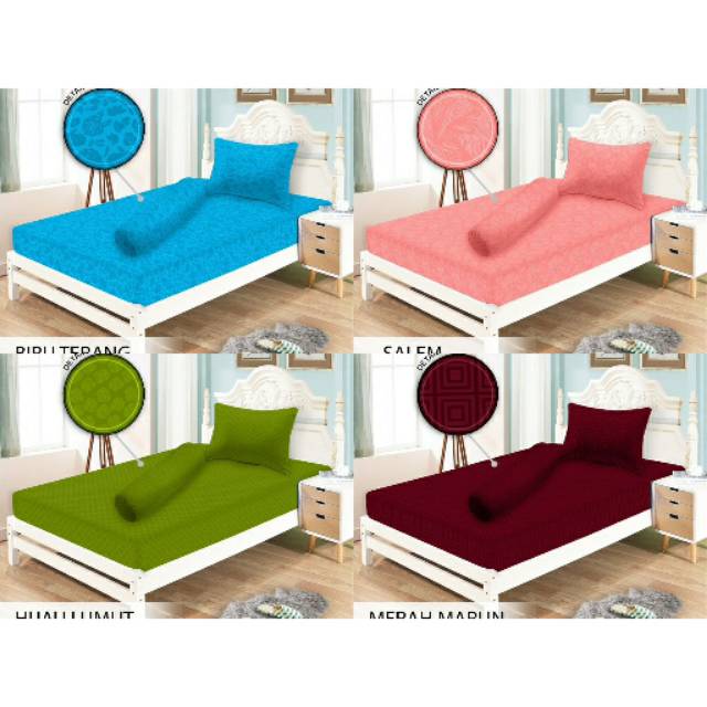 Monalisa Sprei Polos Jacquard 120x200 Aneka Warna  Shopee 