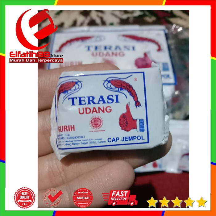

Terasi Udang Khas Cirebon Cap Jempol - 1 Renceng Isi 10 Pcs