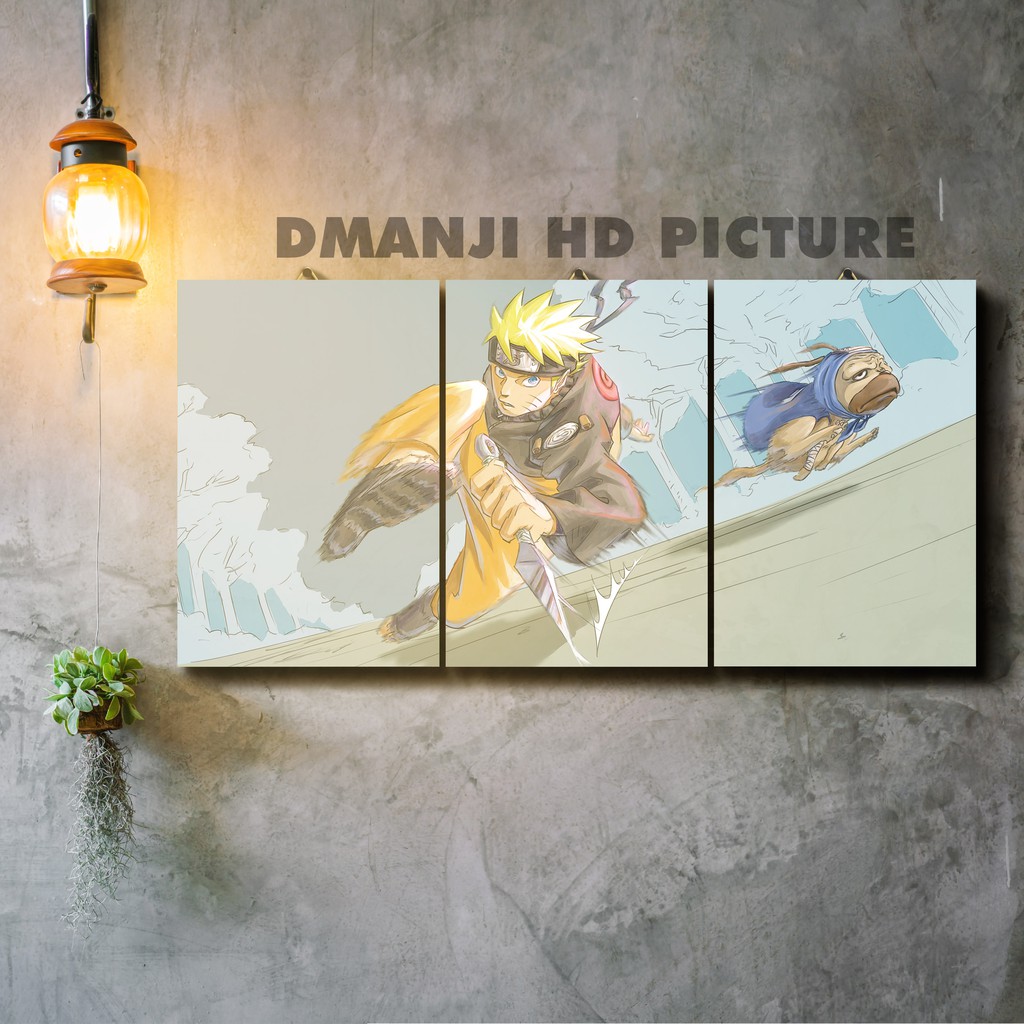 POSTER KAYU MULTIPANEL ANIME NARUTO / 20X30 / HIASAN DINDING NARUTO / PAJANGAN KAMAR TIDUR ANIME-HD - NRT 23
