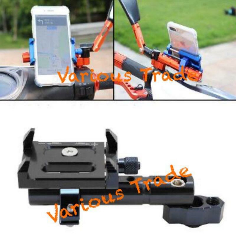 Breket Dudukan Spion buat Lampu Tembak / Dudukan Holder Hp Untuk Semua Motor Full CNC