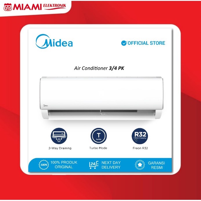 Midea MSAF-07CRN2 / MSAF07CRN2 AC Split 3/4 PK Standard