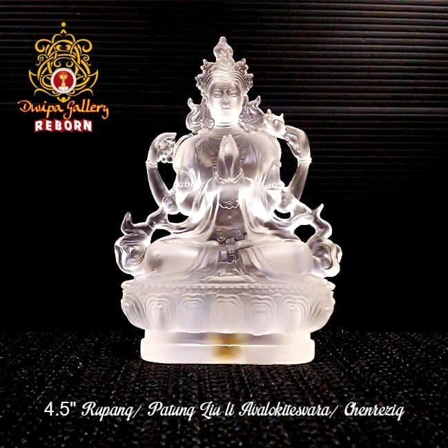 4.5&quot; Rupang/ Patung Liu li Avalokitesvara/ Chenrezig