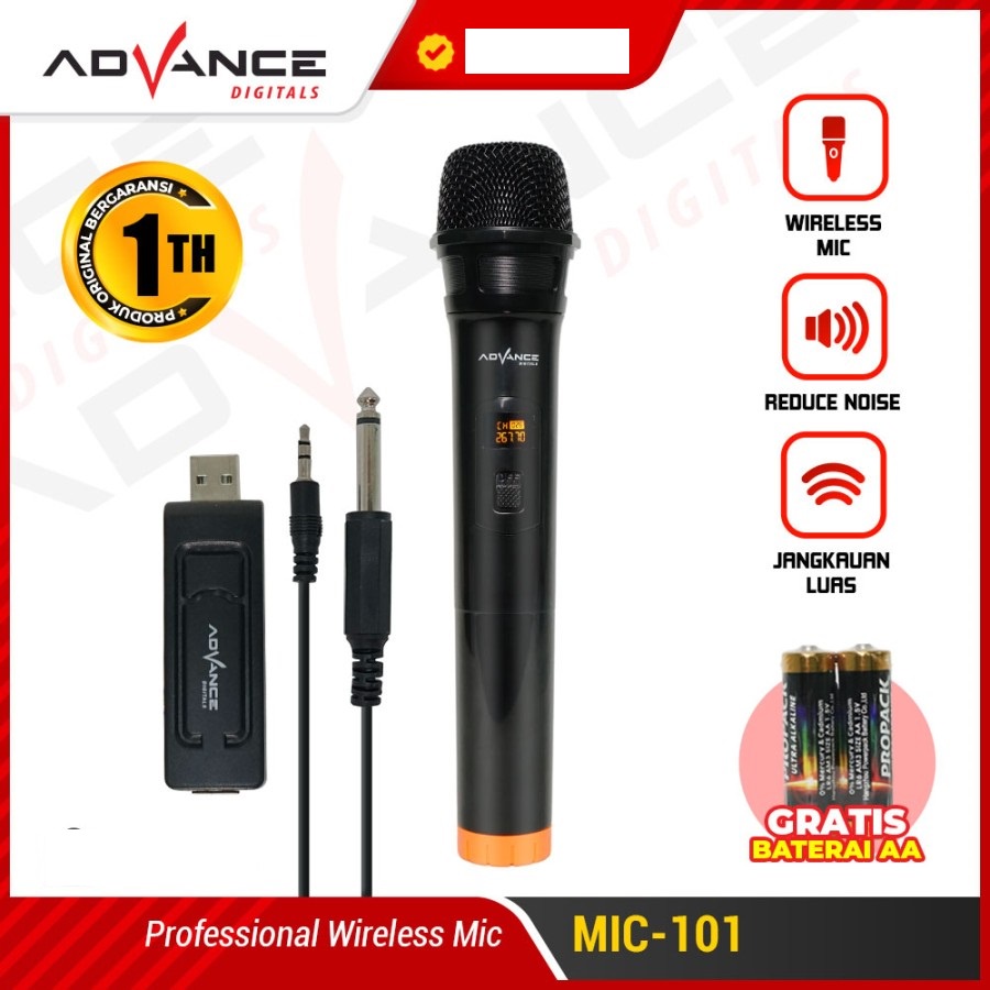 Advance Mic Professional Wireless Microphone Single MIC-101 original