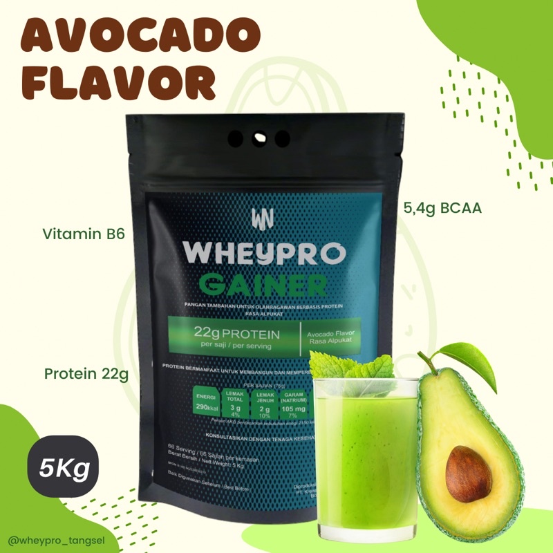 Wheypro Weight Gainer Nutrition 5kg Avocado