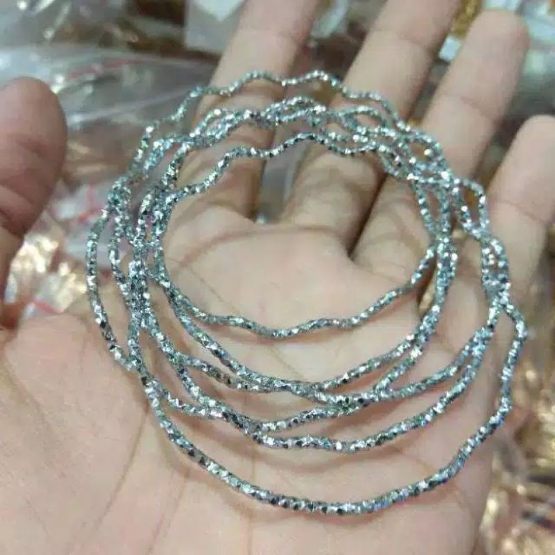 Gelang keoncong ombak gold / silver 6pc