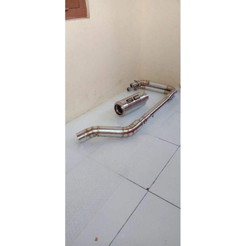 Knalpot racing SC project Ninja 250fi Ninja 250karbu R25 Cbr250 Z250 fullsystem SC project