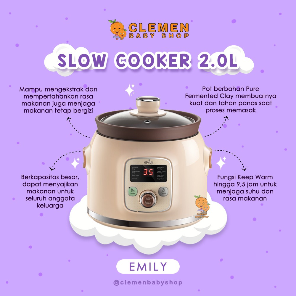 Jual Emily Slow Cooker Claypot 2L Shopee Indonesia
