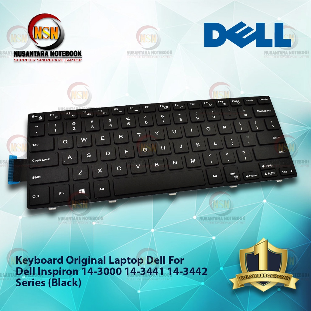 Keyboard Original Laptop Dell Inspiron 14-3000 14-3441 14-3442 Series Black