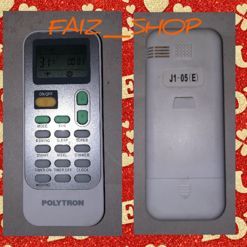 Remote AC POLYTRON DG11J1-01 Original Second 99% Free Baterai