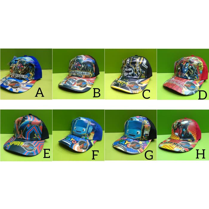 Topi Anak karakter / Topi fashion anak / Topi anak cowok dan cewek