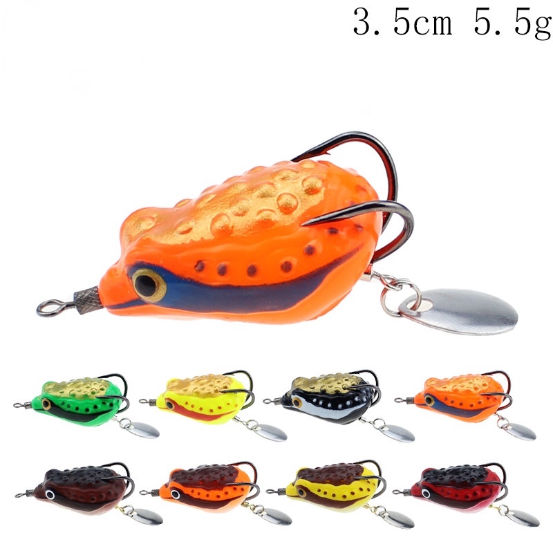 Umpan Pancing Soft Bait Bentuk Katak Ukuran 3.5cm 5.5g