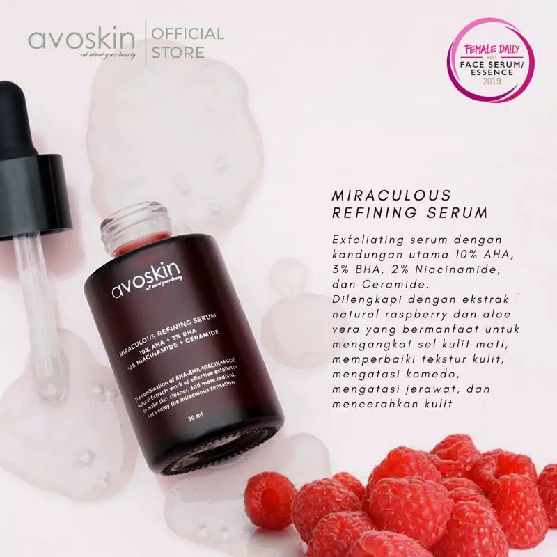 (BPOM) AVOSKIN Miraculous Refining Toner / Avoskin Miraculous Refining Serum