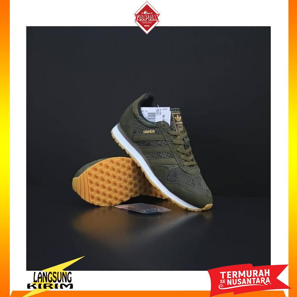 Sepatu Pria Keren Adidas Haven Green Polka Original Komponen Murah
