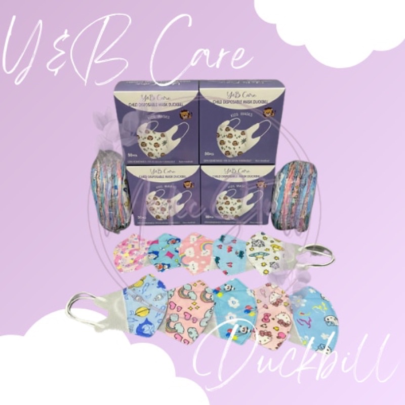 Masker Duckbill Duckbil Anak 50 Pcs Karakter 3D mask premium