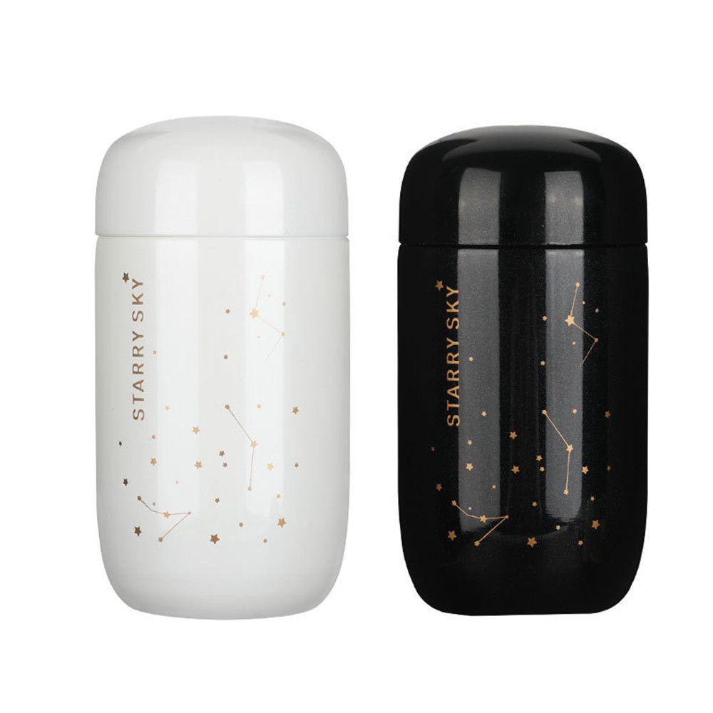 TOP Mug Kopi 200ml Couple Starry Sky Botol Air Anti Bocor