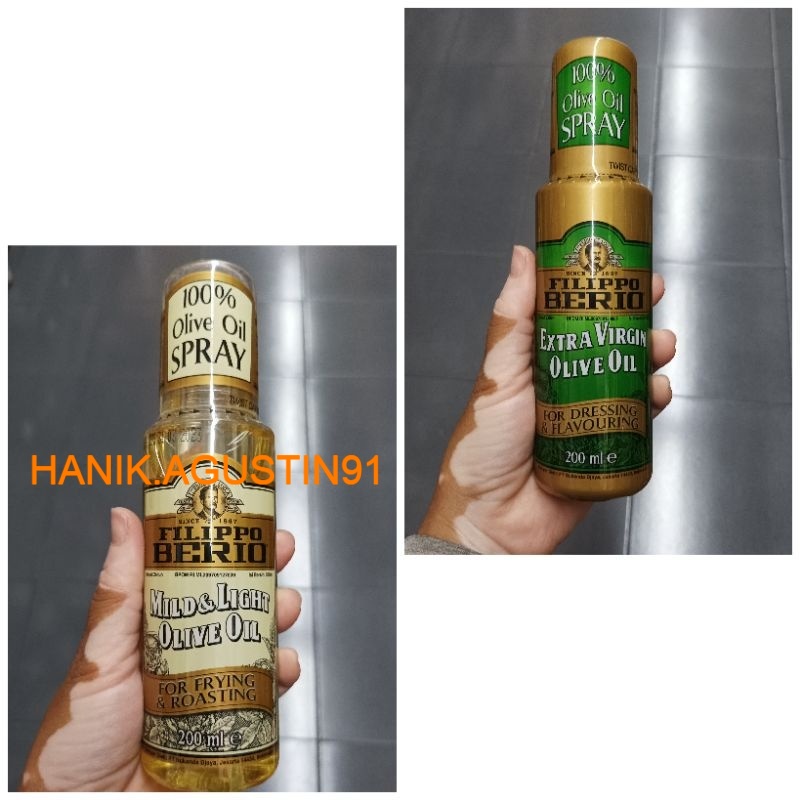

FILIPPO BERIO Extra Light / Extra Virgin Olive Oil 200ml Spray Bottle - Minyak Zaitun Botol