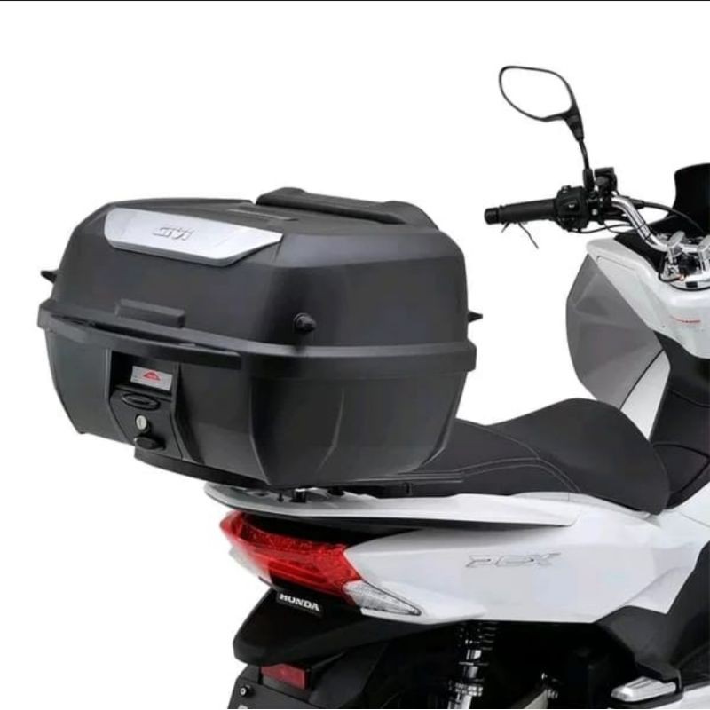 Box Motor Givi Top Box E-43 ADV (Adventure) + Bracket Pcx-150 / Pcx-160 Paketan Tinggal Pasang Givi